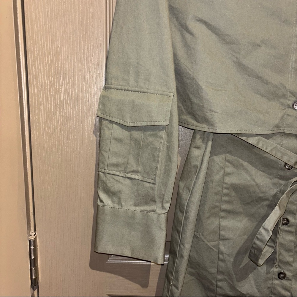 NWT ZARA Gabardine Shirt Dress - Picture 12 of 16
